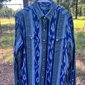 Vintage Polo Ralph Lauren Navajo pearl snap shirt